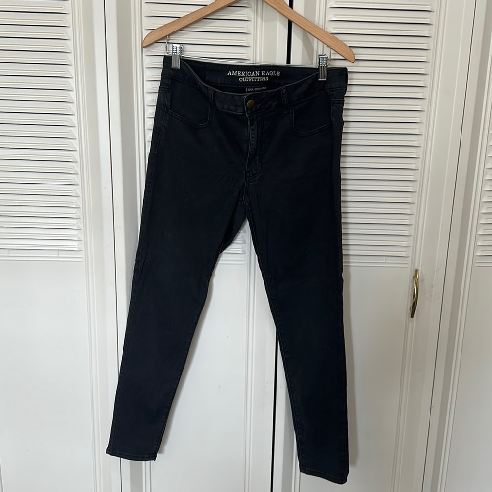 American Eagle Super Super Stretch Black Jeggings